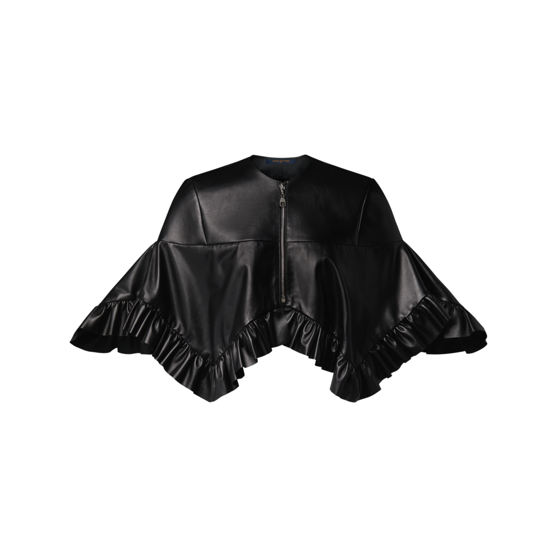 Ruffle Hem Leather Cape - Women - Ready-to-Wear | LOUIS VUITTON ®